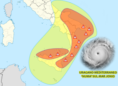 ALLERTA METEO CODICE ARANCIONE PER I GIORNI 17 E 18 NOVEMBRE
