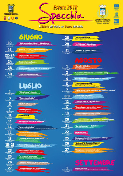 L'Estate pi&ugrave; bella nel Borgo pi&ugrave; bello - ESTATE 2018 - Specchia