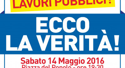 SABATO 14 MAGGIO IN PIAZZA DEL POPOLO ALLE ORE 19.30 PUBBLICO COMIZIO DEL SIN...
