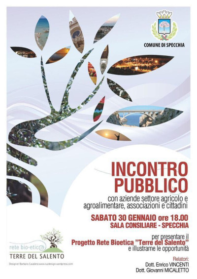 INCONTRO PUBBLICO PER LA PRESENTAZIONE DEL PROGETTO RETE BIOETICA TERRE...