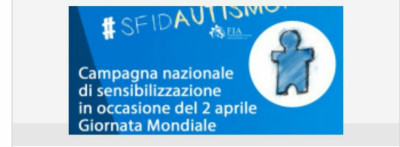 GIORNATA MONDIALE DI SENSABILIZZAZIONE AUTISMO 02 APRILE 2018