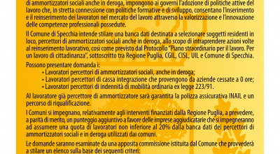 AVVISO PUBBLICO LAVORO MINIMO DI CITTADINANZA INCONTRO INFORMATIV...