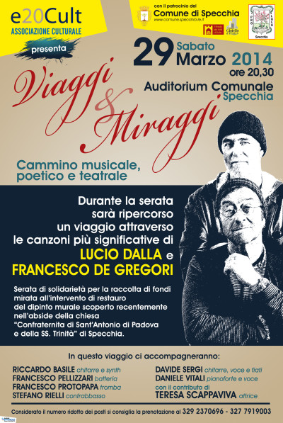 Con il patrocinio del Comune di Specchia l'Associazione Culturale E20CULT pre...