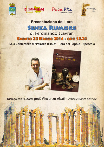 Sabato 22 Marzo alle ore 18.30 presso la sala conferenze di Palazzo Risolo - ...