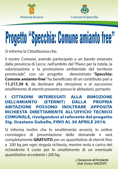 Manifesto Amianto free