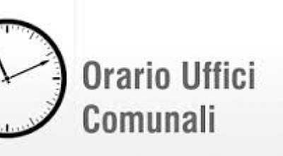 RIPRISTINO ORARIO INVERNALE E MODIFICA RIENTRO SETTIMANALE DEGLI UFFICI COMUNALI