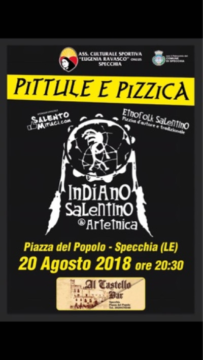 PITTULE E PIZZICA - PIAZZA DEL POPOLO 20 AGOSTO 2018 ORE 20.30