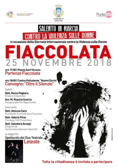 MANIFESTAZIONE ORGANIZZATA PER IL 25 NOVEMBRE IN OCCASIONE DELLA GIORNA...