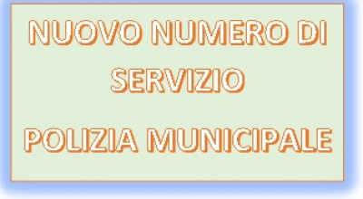 ATTIVO IL NUOVO NUMERO DI CELLULARE PER CONTATTARE GLI AGENTI DI POLIZIA MUNI...