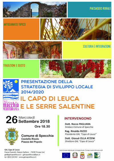PRESENTAZIONE DELLA STRATEGIA DI SVILUPPO LOCALE 2014/2020 - IL CAPO DI LEUCA...