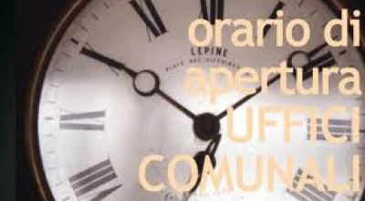 RIPRISTINO ORARIO INVERNALE DEGLI UFFICI COMUNALI