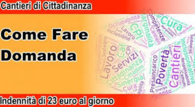 AVVIO AI CANTIERI DI CITTADINANZA - MISURE DI SUPPORTO ALL'INCLUSIONE ATTIVA