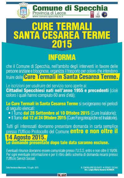 CURE TERMALI A SANTA CESAREA TERME 2015
