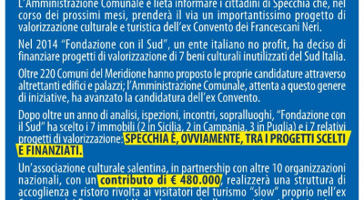 PROGETTO DI VALORIZZAZIONE CULTURALE E TURISTICA DEL CONVENTO DEI FRANCESCANI...