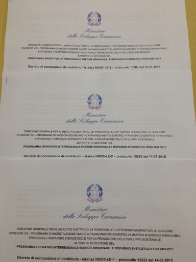 DAL MINISTERO DELLO SVILUPPO ECONOMICO ARRIVANO TRE FINANZIAMENTI A FONDO PER...