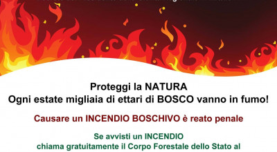 PERIODO DI GRAVE PERICOLOSITA' INCENDI BOSCHIVI