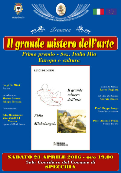SABATO 23 APRILE ALLE ORE 19.00 PRESSO LA SALA CONSILIARE DEL COMUNE DI SPECC...