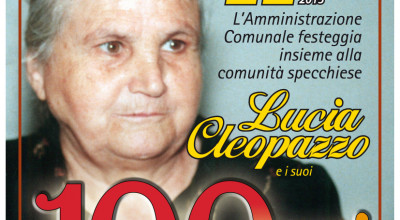 L'AMMINISTRAZIONE FESTEGGIA INSIEME A TUTTA LA COMUNITA' SPECCHIESE LUCIA CLE...