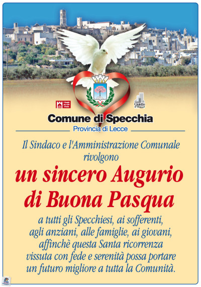 Il Sindaco e l'Amministrazione comunale augurano a tutti gli Specchiesi una s...